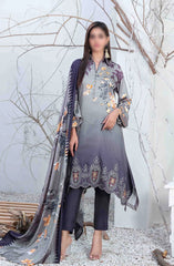 D-1289 | 3Pc Unstitched Suit Laserkari Embroidered Serwa By Tawakkal Fabrics