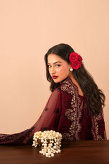 3-PC Unstitched Sequins Embroidered Chiffon & Raw Silk DASTAK By Ramsha