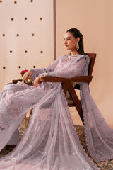 3-PC Unstitched Sequins Embroidered Chiffon & Raw Silk DASTAK By Ramsha