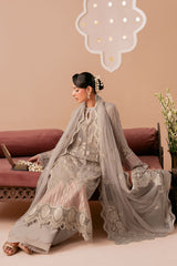 3-PC Unstitched Sequins Embroidered Chiffon & Raw Silk DASTAK By Ramsha