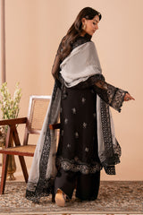 3-PC Unstitched Sequins Embroidered Chiffon & Raw Silk DASTAK By Ramsha