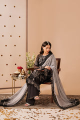 3-PC Unstitched Sequins Embroidered Chiffon & Raw Silk DASTAK By Ramsha