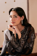 3-PC Unstitched Sequins Embroidered Chiffon & Raw Silk DASTAK By Ramsha