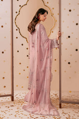 3-PC Unstitched Sequins Embroidered Chiffon & Raw Silk DASTAK By Ramsha