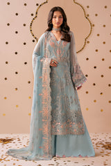 3-PC Unstitched Sequins Embroidered Chiffon & Raw Silk DASTAK By Ramsha