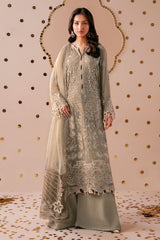 3-PC Unstitched Sequins Embroidered Chiffon & Raw Silk DASTAK By Ramsha