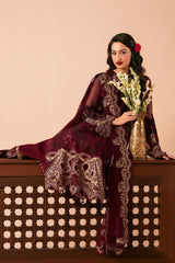 3-PC Unstitched Sequins Embroidered Chiffon & Raw Silk DASTAK By Ramsha