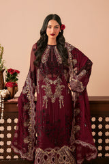 3-PC Unstitched Sequins Embroidered Chiffon & Raw Silk DASTAK By Ramsha