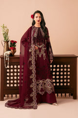 3-PC Unstitched Sequins Embroidered Chiffon & Raw Silk DASTAK By Ramsha