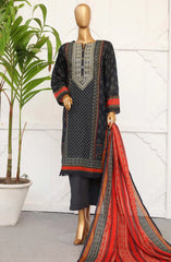 Design 02 | 3PC Stitched Embroidered Lawn By Sadabahar