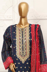 Design 07 | 3PC Stitched Embroidered Lawn By Sadabahar