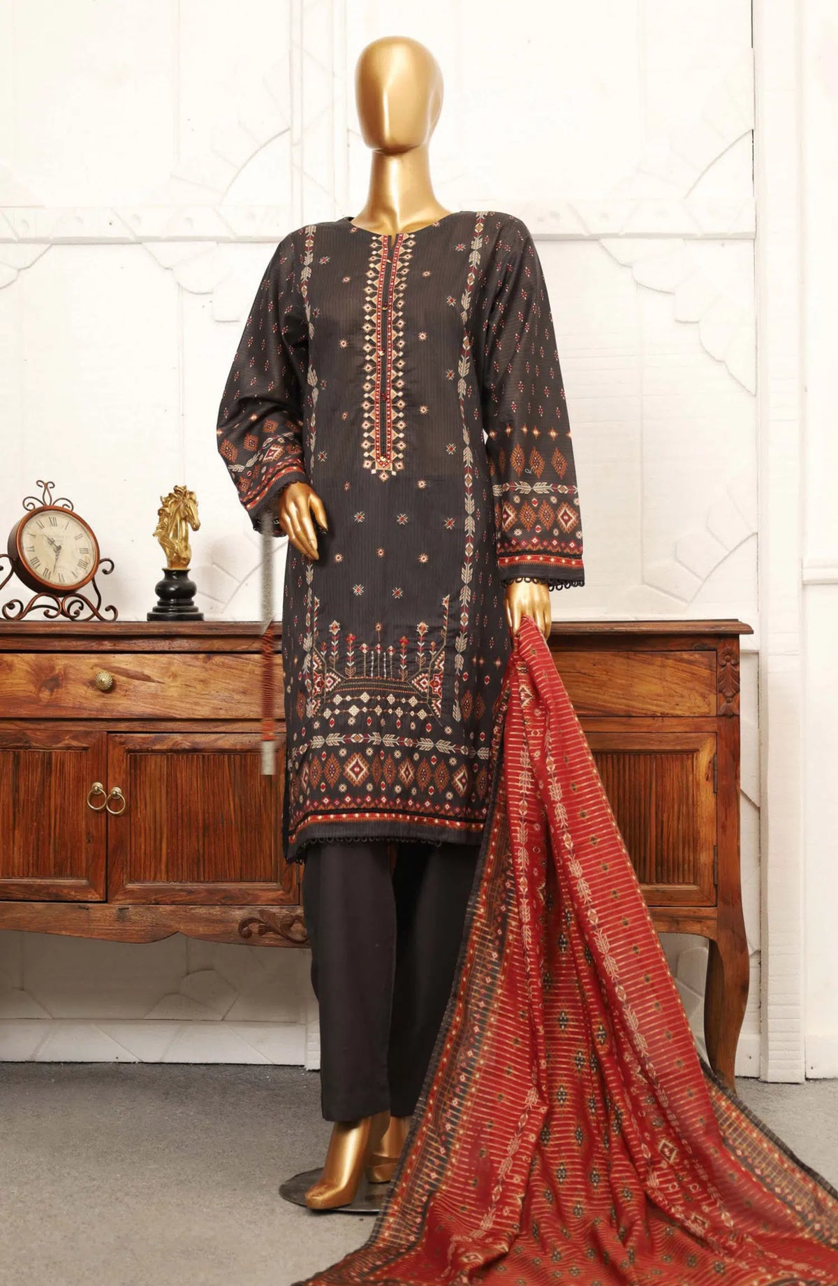 Design 13 | 3PC Stitched Embroidered Lawn By Sadabahar