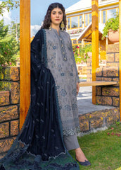 D-01 | 3Pc Unstitched Embroidered Wool Suit Winter Collection Destiny By Riaz Arts