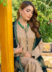 D-03 | 3Pc Unstitched Embroidered Wool Suit Winter Collection Destiny By Riaz Arts