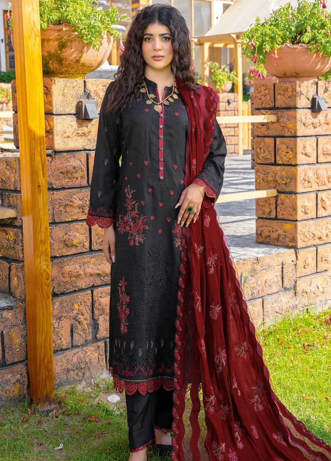 D-05 | 3Pc Unstitched Embroidered Wool Suit Winter Collection Destiny By Riaz Arts