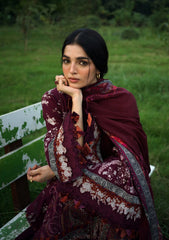 3Pc DIGITAL PRINTED SLUB KHADDAR Unstitched Suit ROWAN By Elaf Premium