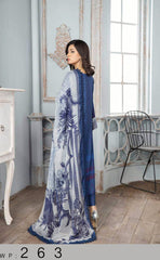 WP 263 Unstitched Viscose Slub Embroidered - 3PC - Muskari By Wania