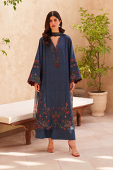 3-PC Unstitched Embroidered Textured EId Lawn By Iznik | EL-01