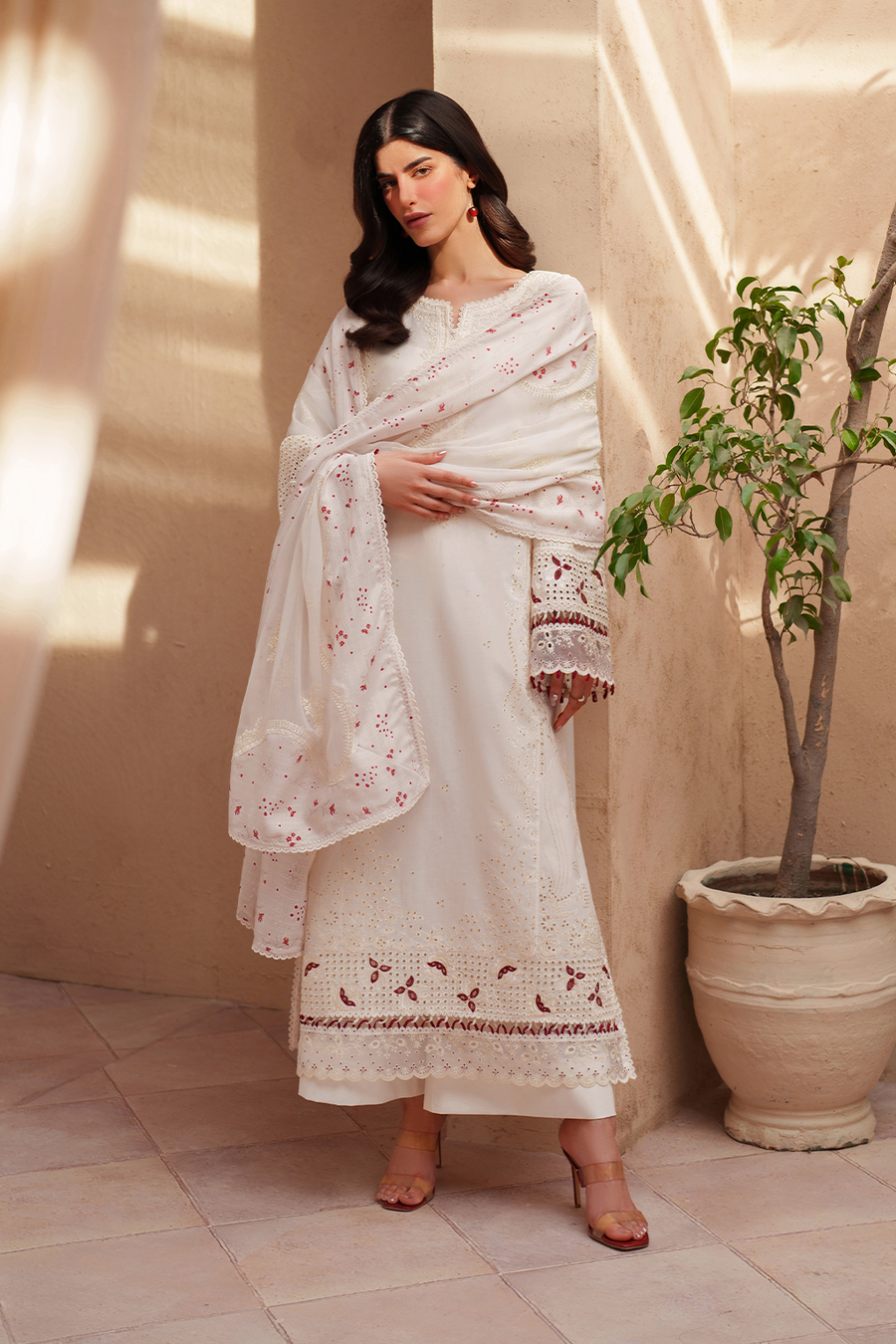 3-PC Unstitched Embroidered Textured EId Lawn By Iznik | EL-06