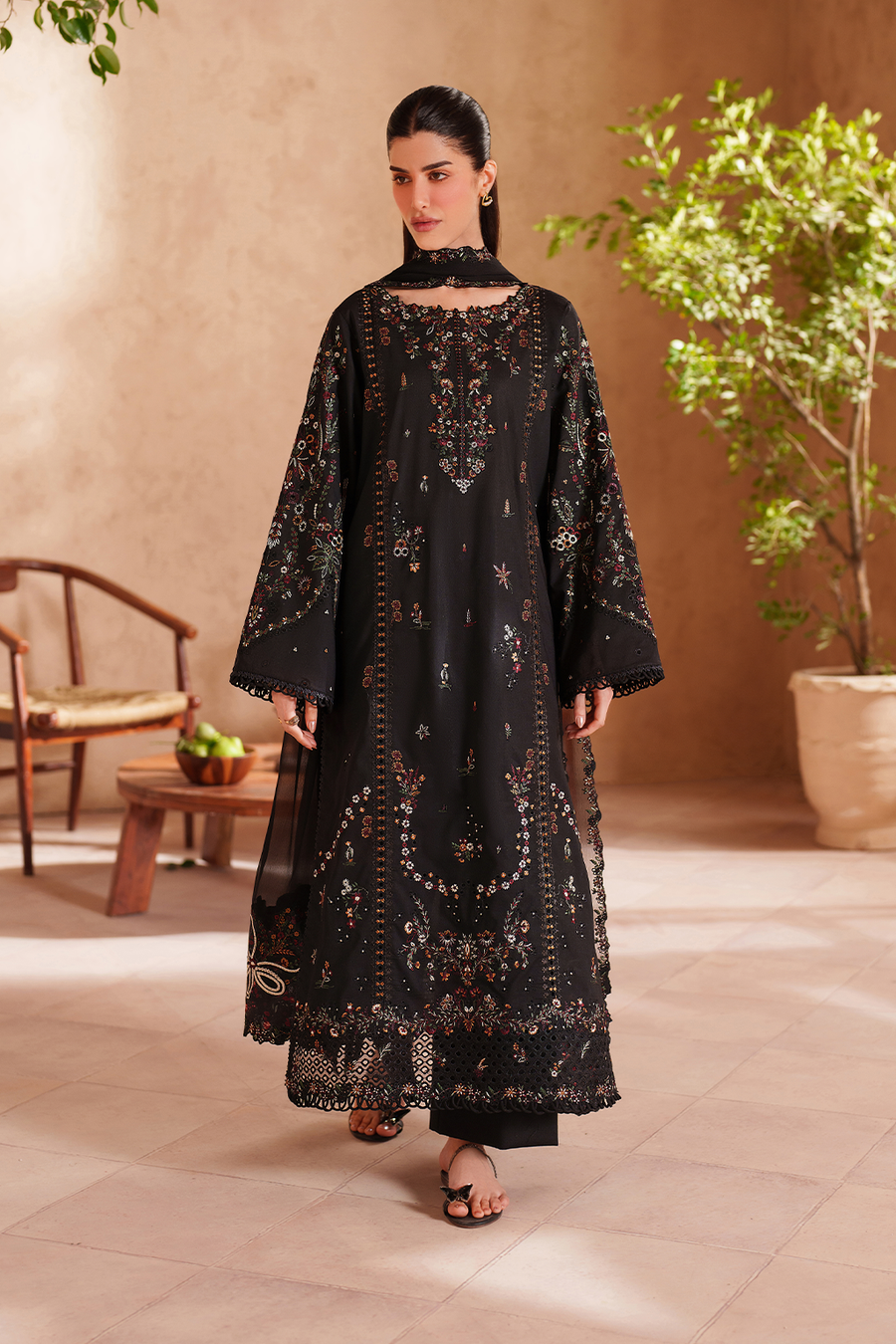 3-PC Unstitched Embroidered Textured EId Lawn By Iznik | EL-07