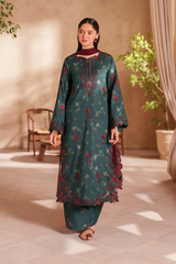 3-PC Unstitched Embroidered Textured EId Lawn By Iznik | EL-11