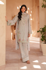 3-PC Unstitched Embroidered Textured EId Lawn By Iznik | EL-12