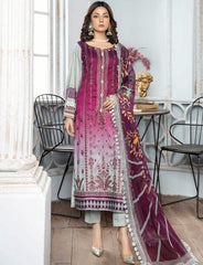 WP 265 Unstitched Viscose Slub Embroidered - 3PC - Muskari By Wania