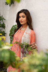 3-PC Unstitched Embroidered Lawn Ghazal By Ramsha | G-706