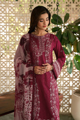 3-PC Unstitched Embroidered Lawn Ghazal By Ramsha | G-701