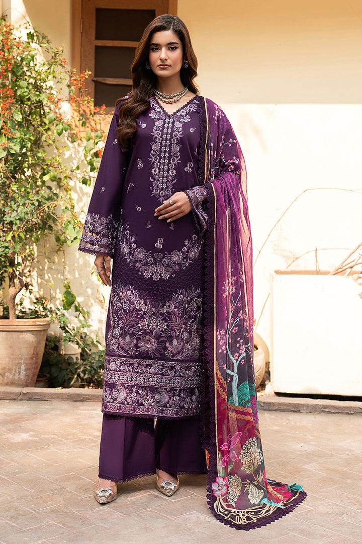 3-PC Unstitched Embroidered Lawn Ghazal By Ramsha | G-708
