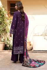 3-PC Unstitched Embroidered Lawn Ghazal By Ramsha | G-708