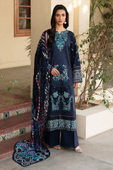 3-PC Unstitched Embroidered Lawn Ghazal By Ramsha | G-709