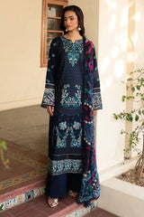 3-PC Unstitched Embroidered Lawn Ghazal By Ramsha | G-709