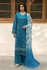 3-PC Unstitched Embroidered Lawn Ghazal By Ramsha | G-702
