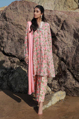 H241-04B - 3Pc - Unstitched Fabric Mahay Lawn By Sana Safinaz