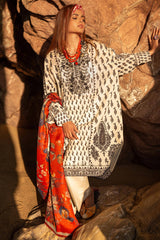 H241-06A - 3Pc - Unstitched Fabric Mahay Lawn By Sana Safinaz