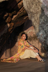 H241-07B - 3Pc - Unstitched Fabric Mahay Lawn By Sana Safinaz