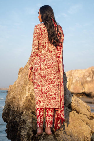 H241-08B - 3Pc - Unstitched Fabric Mahay Lawn By Sana Safinaz