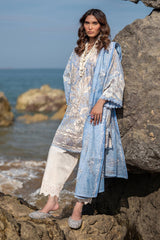 H241-09A - 3Pc - Unstitched Fabric Mahay Lawn By Sana Safinaz