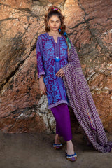 H241-10B - 3Pc - Unstitched Fabric Mahay Lawn By Sana Safinaz