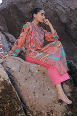 H241-12A- 3Pc - Unstitched Fabric Mahay Lawn By Sana Safinaz