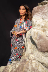 H241-13A- 3Pc - Unstitched Fabric Mahay Lawn By Sana Safinaz