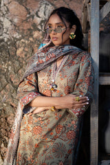 H241-16A- 3Pc - Unstitched Fabric Mahay Lawn By Sana Safinaz