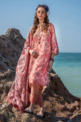 H241-16B- 3Pc - Unstitched Fabric Mahay Lawn By Sana Safinaz