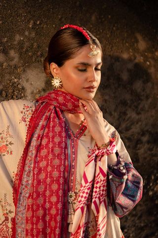 H241-21B- 3Pc - Unstitched Fabric Mahay Lawn By Sana Safinaz