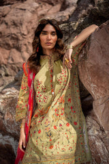 H241-23B- 3Pc - Unstitched Fabric Mahay Lawn By Sana Safinaz