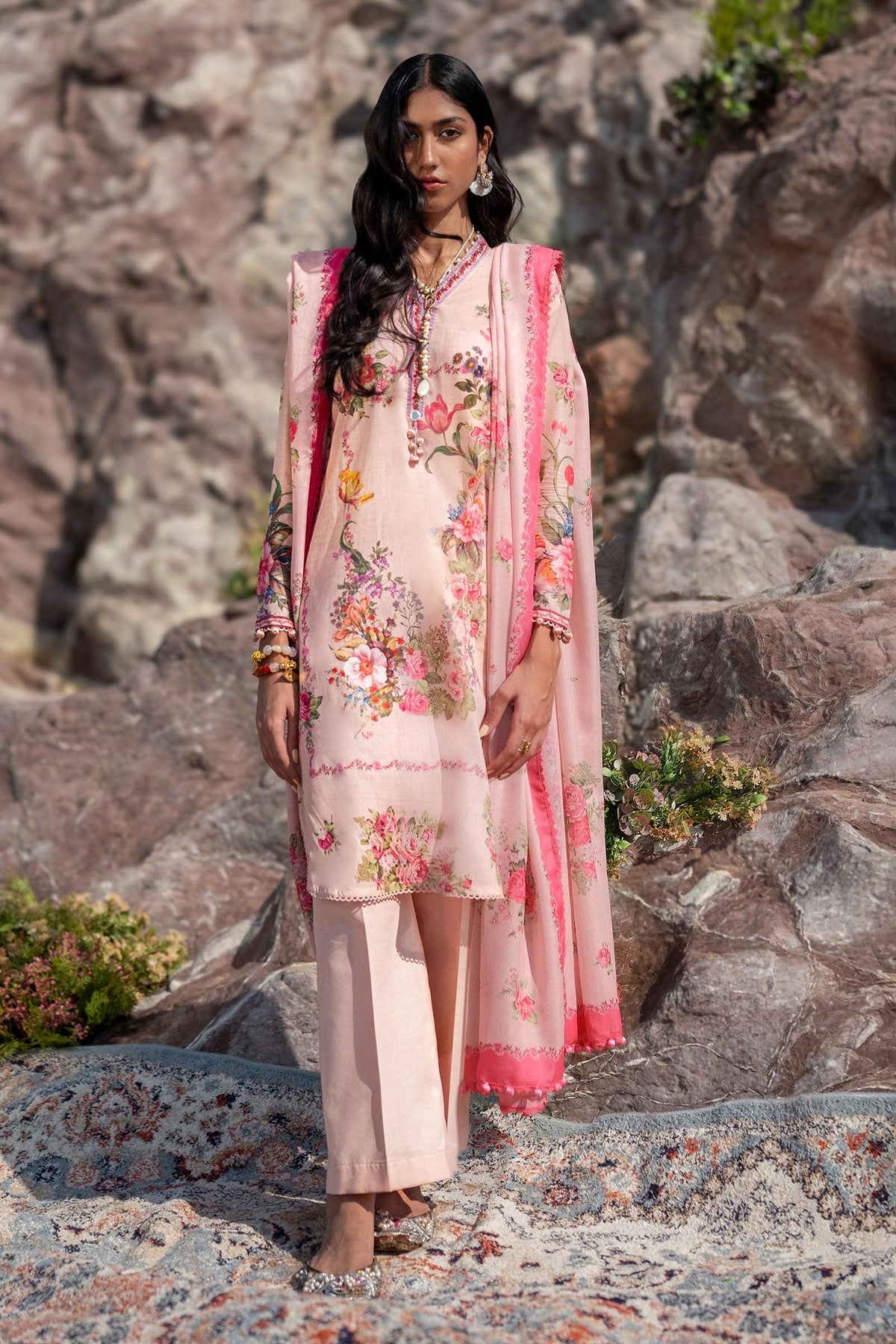 H241-26A- 3Pc - Unstitched Fabric Mahay Lawn By Sana Safinaz