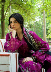 3Pc DIGITAL PRINTED SLUB KHADDAR Unstitched Suit MULBERRY By Elaf Premium