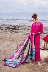 DAMASK - SRLL24-08 | 3PC Unstitched Luxury Lawn By Saira Rizwan