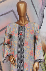 3-PC Stitched Printed Lawn By HZTextile | PWW-104